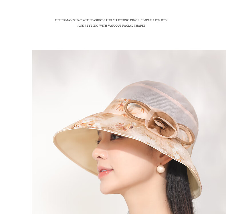 Hengyuanxiang Silk Sun Hat for Women, Summer New Fashion Mulberry Silk UV Protection Hat with Floral Print, Wide Brim Sunhat for Grandmothers And Mothers 19