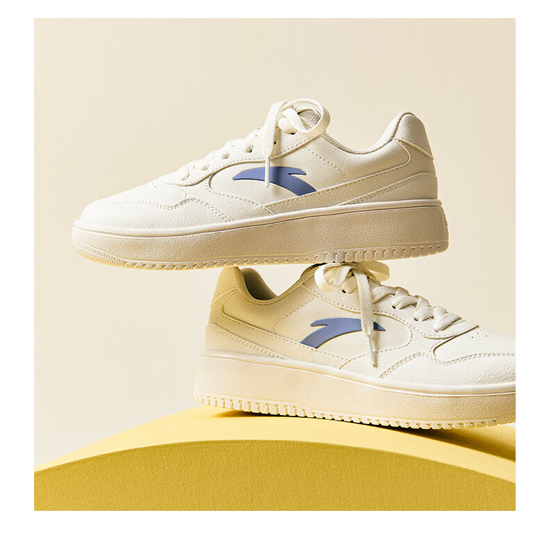 Anta Light Step V2 Women's Sneakers Summer Breathable Casual Couple Simple White Shoes Soft Sole Comfortable Thick Sole Height Increasing Shoes 18