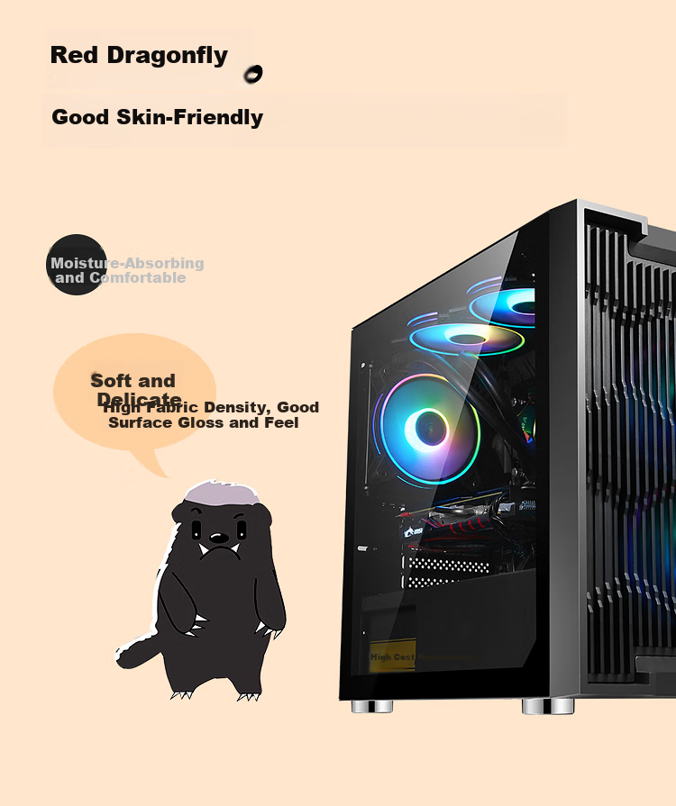 SAMA Pingtouge M7 Mini Compact Gaming PC Case, Front Panel Cutout for Cooling, Tempered Glass Side Panel, Supports M-ATX Motherboard, U3 Drive Bay, Cable Management, Power Supply Compartment 3