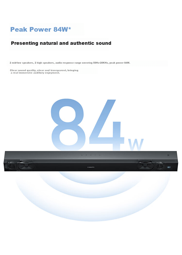 MI TV Soundbar 2.0, Soundbar Speaker System, Home Theater, Wireless Bluetooth 5.4 Speaker, Living Room Audio System, NFC Quick Pairing, Black 3