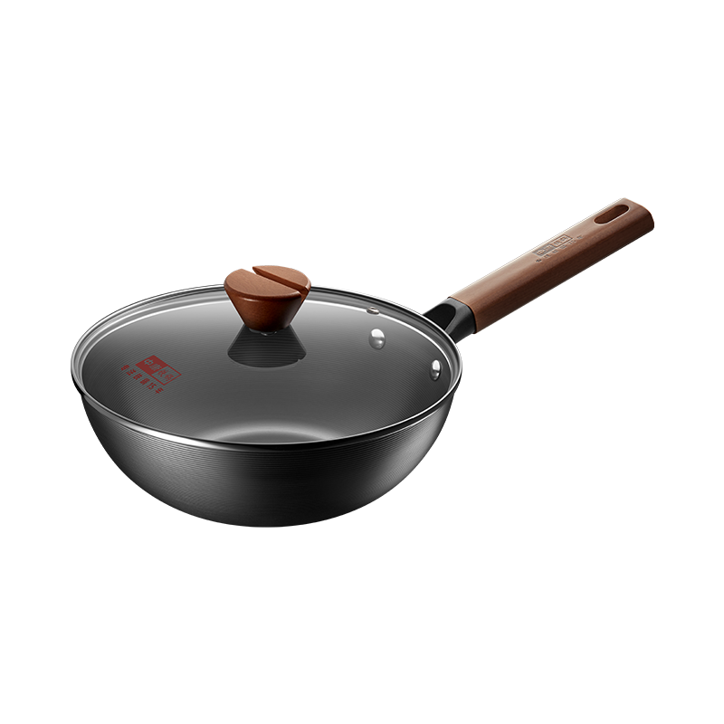 Zhongkang Large Belly Pot [Douyin Style], Iron Wok Deep Nitrogen Non-Coated Pre-Seasoned Small Iron Pot, Suitable for Gas And Open Flame, 30cm