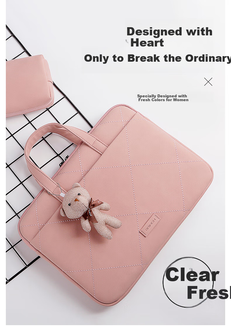 BRINCH Laptop Bag for Women, 13.3-Inch Business Commute Simple Style, Suitable for Apple And Huawei Notebooks 3