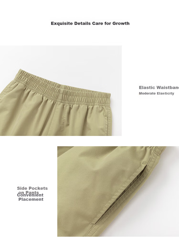 BALABALA Children's Clothing, Boys' And Girls' Pants, Spring And Autumn Loose Cargo Pants, Versatile And Fashionable Outdoor Wear 6