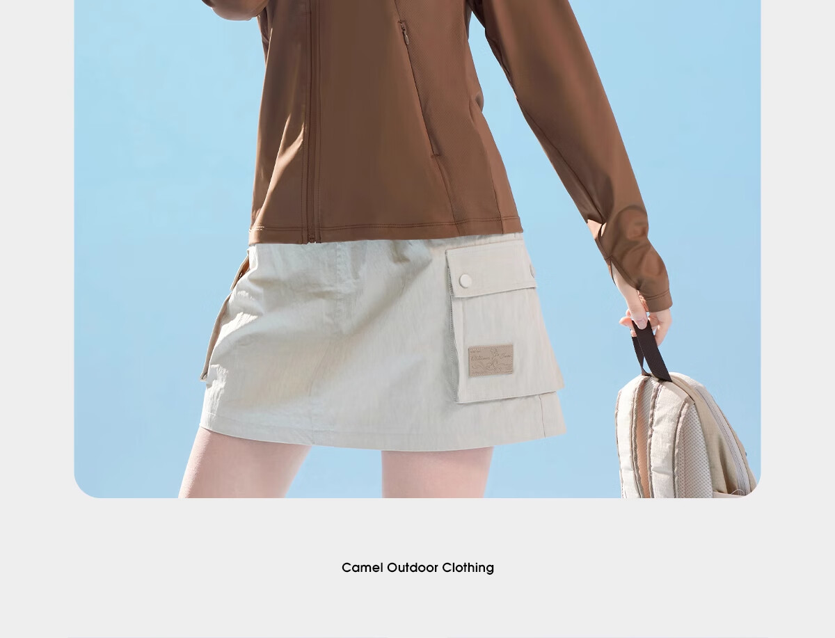 CAMEL Cold White Outdoor Sun Protection Clothing Spring And Summer Men's And Women's Original Yarn Cool-Feeling UPF50 Jacket Sun Protection Garment 36