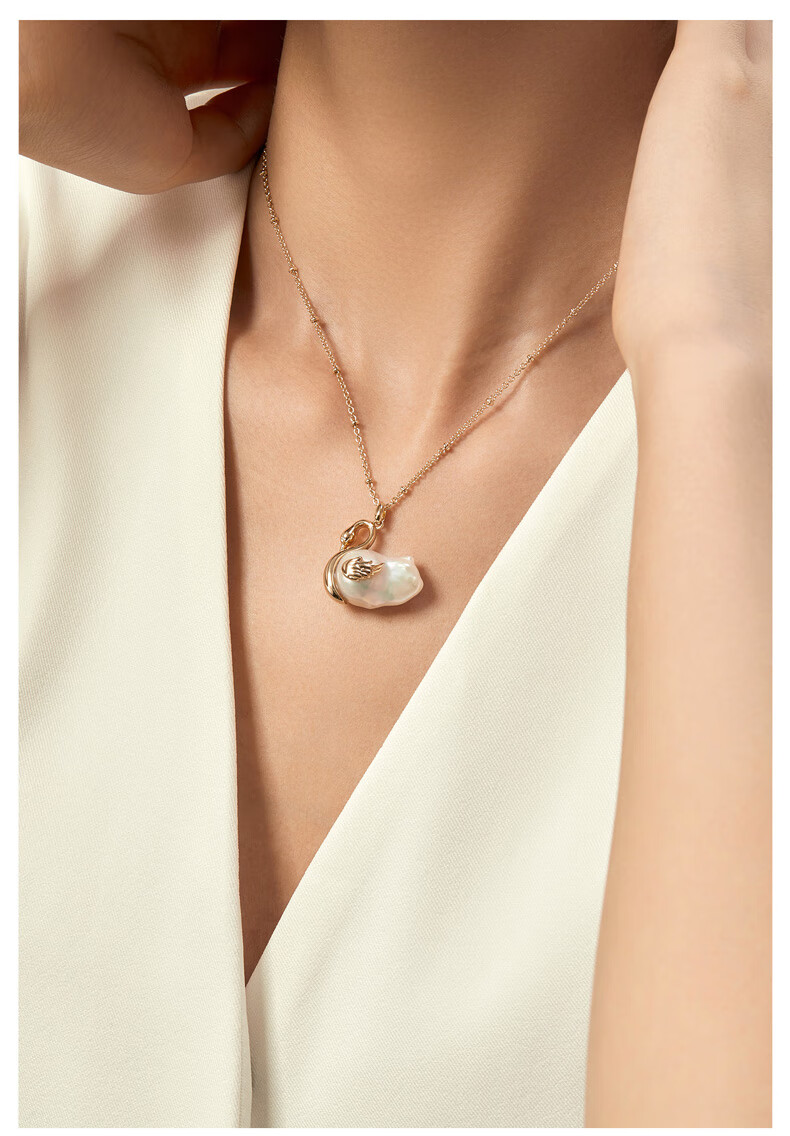 Amber Lollipop Baroque Pearl Necklace, Women's Jewelry Pendant, Birthday And Mother's Day Gift for Mom Or Wife, Practical Present 4