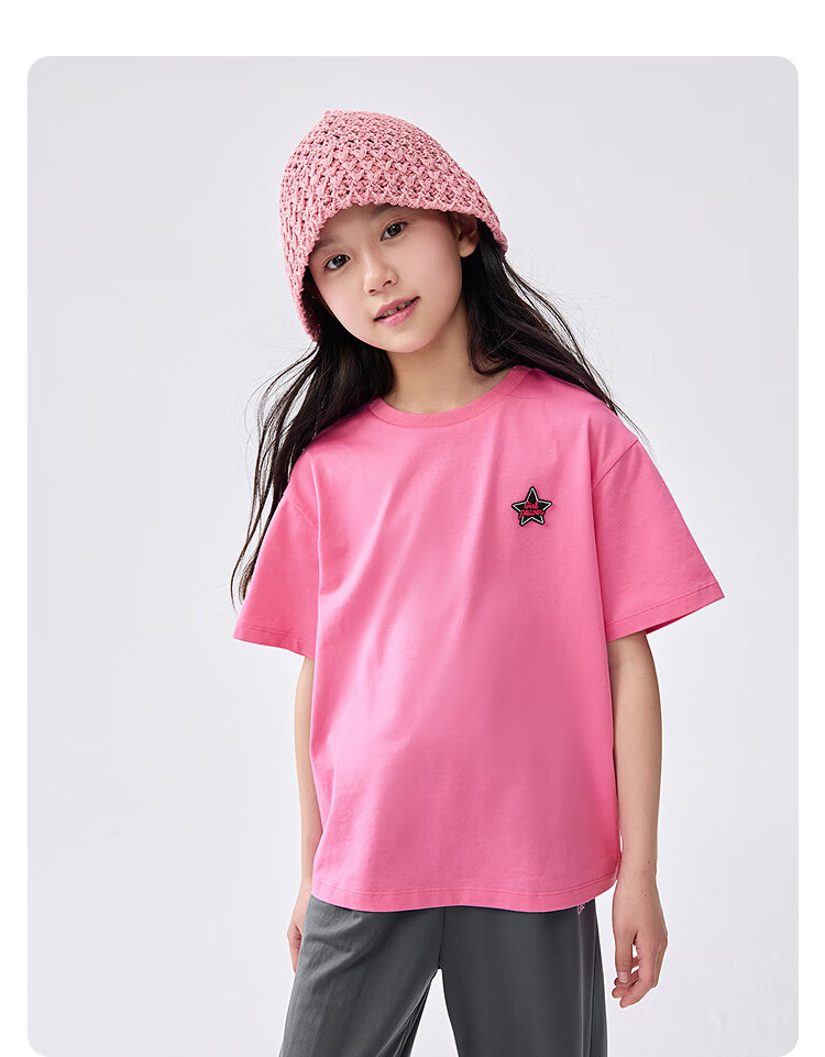 BALABALA Children's Clothing, Girls' Short-Sleeve T-Shirt, Summer Wear for Older Kids, Quick-Dry Sweet Printed Top, 208225117029 8