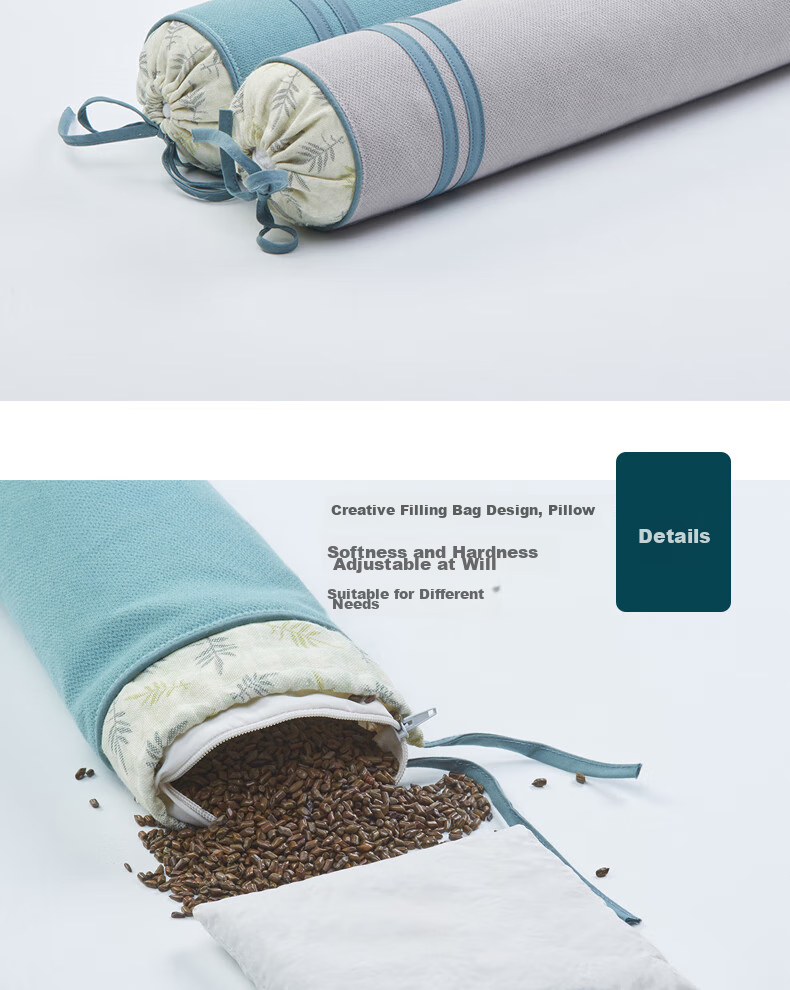 Shangfan Cervical Pillow with Cassia Seed Hard Pillow, Round Cylindrical Pillow, Candy Pillow, Adjustable Firmness And Height 18