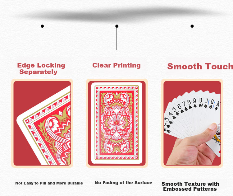 Binwang Guandan Specialized Playing Cards, Anti-Cheating Black Core Paper, Guandan Competition-Specific Playing Cards, Red 95-8 (2 Decks) 3