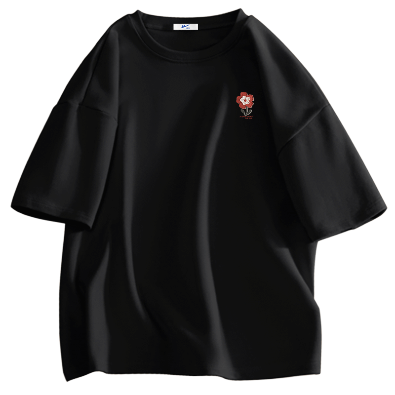 Huili Women's Short-Sleeve T-Shirt, Summer 2026, Ultra-Hot Wine Red, Flattering Pure Cotton Half-Sleeve, Loose-Fitting, High-End, Plus-Size Women's Clothing