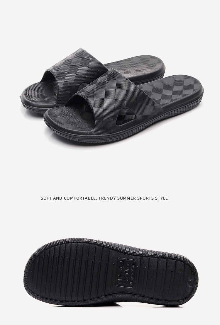 XGGC Slippers for Men And Women, Summer Outdoor Wear, Diamond Pattern Bathroom Non-Slip Shower Slippers, Indoor Home Use, White, Size 37-38 9
