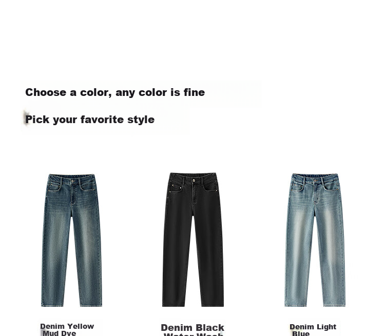 Semir Senrou | Women's Jeans, Spring Season, Semi-Elastic Waistband, Straight-Leg, Leg-Lengthening, Trendy Long Pants, 103125124002 13