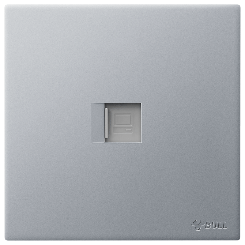 BULL Switch Socket G60 Series Single Computer Socket Cat6 86 Type Flush Mount Ultra-thin Panel G60T102 Moon Shadow Gray