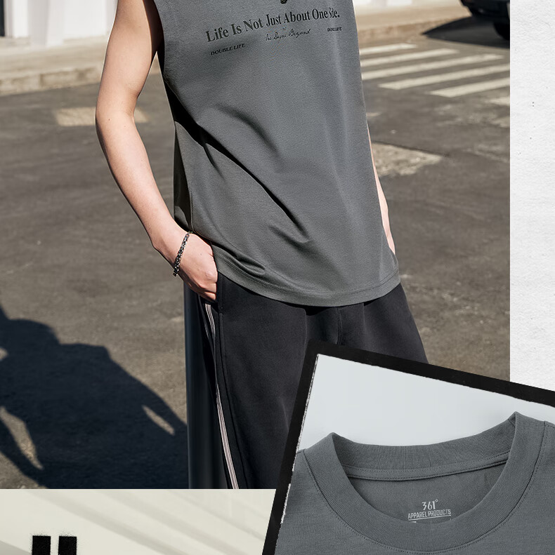 361° Men's Sports Tank Top, Spring And Summer Round Neck Loose Casual Outdoor Sleeveless Running Fitness Wear 632519501-4 6