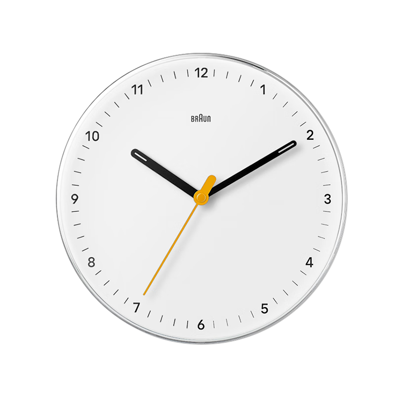 BRAUN German Imported Wall Clock Luxury High-End Silent No-Drill Quartz Clock for Living Room Home
