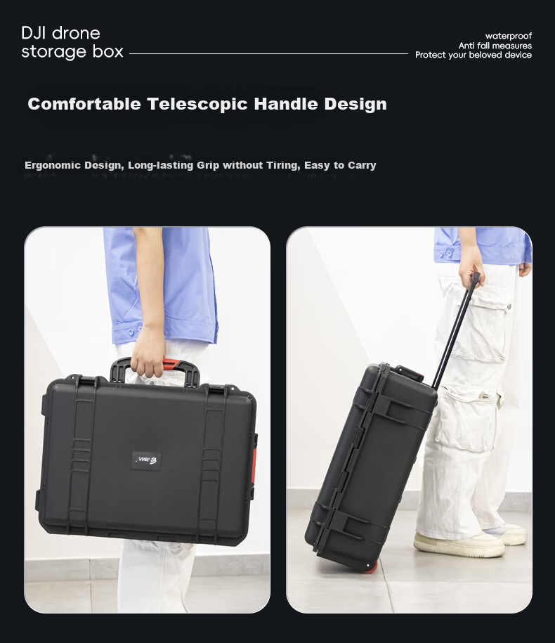 EIRMAI R600 Suitable for DJI Mavic Drone Plastic Protective Safety Case Camera Trolley Case DSLR Camera Box Photography Case Waterproof And Moisture-Proof Case with Standard Foam Padding 14