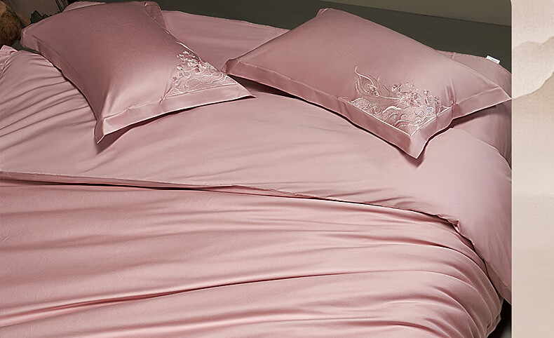 Bailisi Home Textile Four-Piece Set, 100-Count Long-Staple Cotton High-Count Sateen Bedding Set Including Bedsheet, Duvet Cover, And Quilt 4