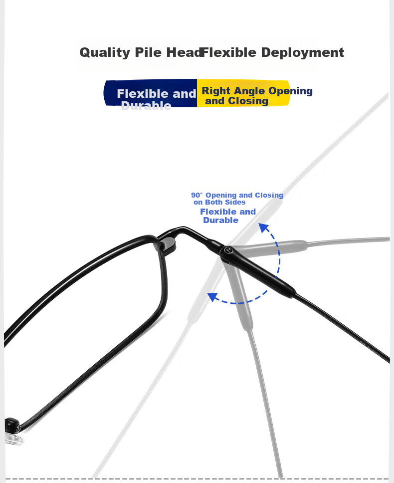 HLA Ultra-Light Reading Glasses for Men, High-Definition Anti-Blue Light Reading Glasses for Women with Memory High-Elastic Frame, Moyun Black, 200 Degrees 9