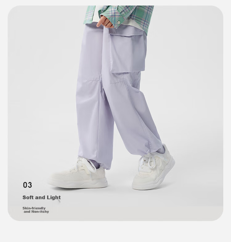 BALABALA Children's Clothing, Boys' And Girls' Pants, Spring And Autumn Loose Cargo Pants, Versatile And Fashionable Outdoor Wear 2