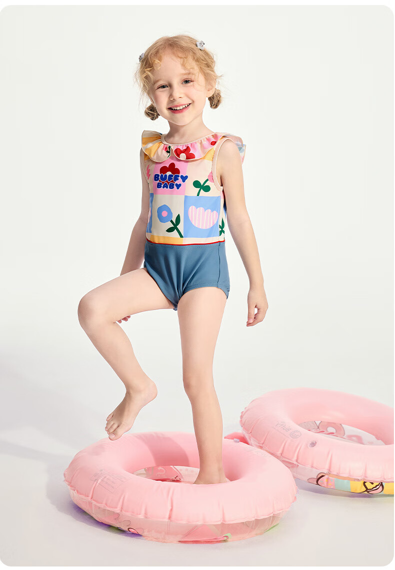 B.Duck Baby Girl Swimsuit, Cute Infant Swimming Costume for Girls, Children's Hot Spring Swimwear 8