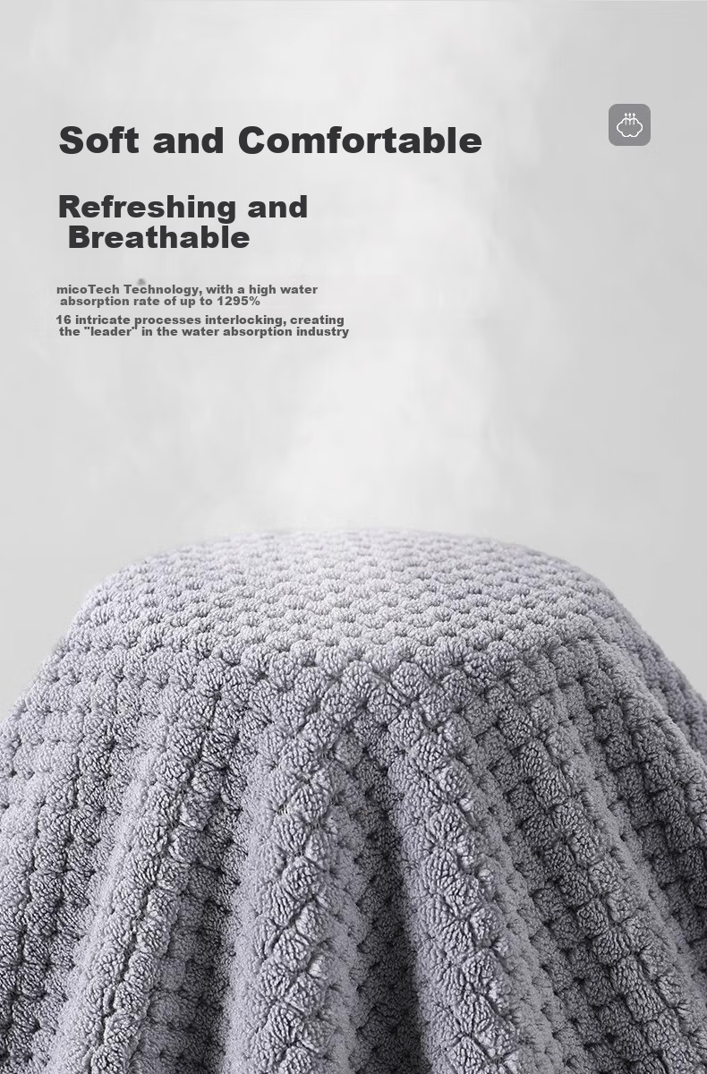 Sanli Hair Drying Cap for Women, Adult Strong Absorbent Quick-Dry Extended Thick One-Piece Hair Towel 7