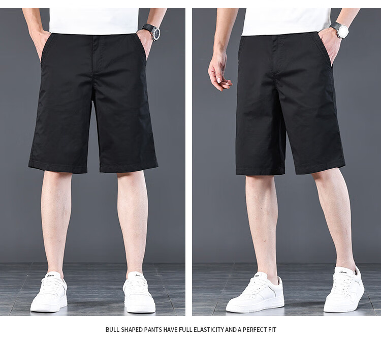 JEEP High-End Lightweight Five-Pocket Casual Shorts for Men, New Summer 2026 Business Loose Straight-Leg Mid-Length Pants for Me 10