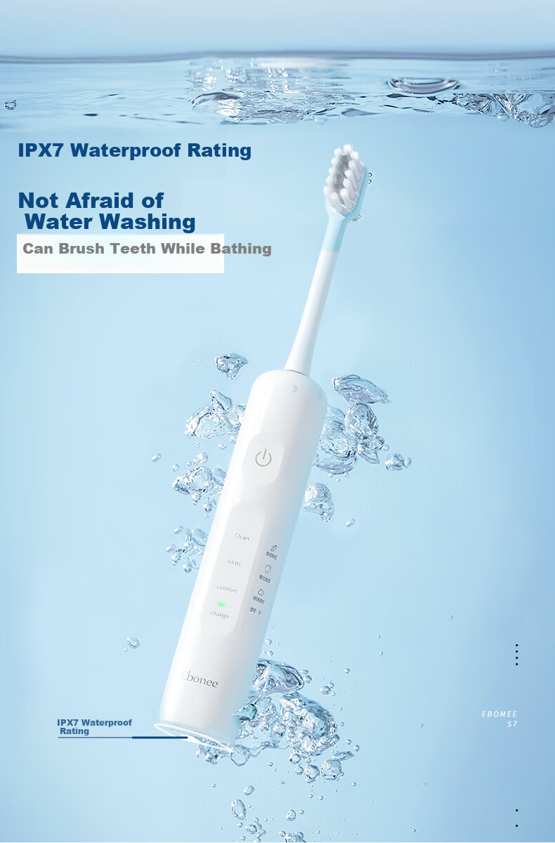 Ebonee Electric Toothbrush, Adult Couple Edition, Birthday Gift for Men And Women, Soft Bristles for Whitening, Dental Care Sonic Toothbrush, S7 Black Father's Day Gift 17