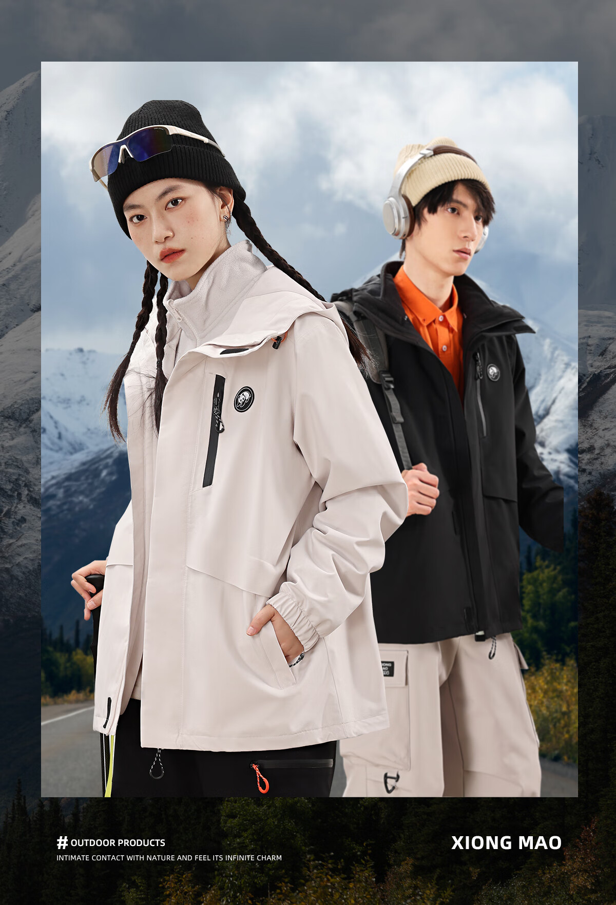 Panda Camel Series Women's Mountain Assault Jacket 3-in-1 Fleece Warm Hiking Coat Men's 1641 Blue, XS 18