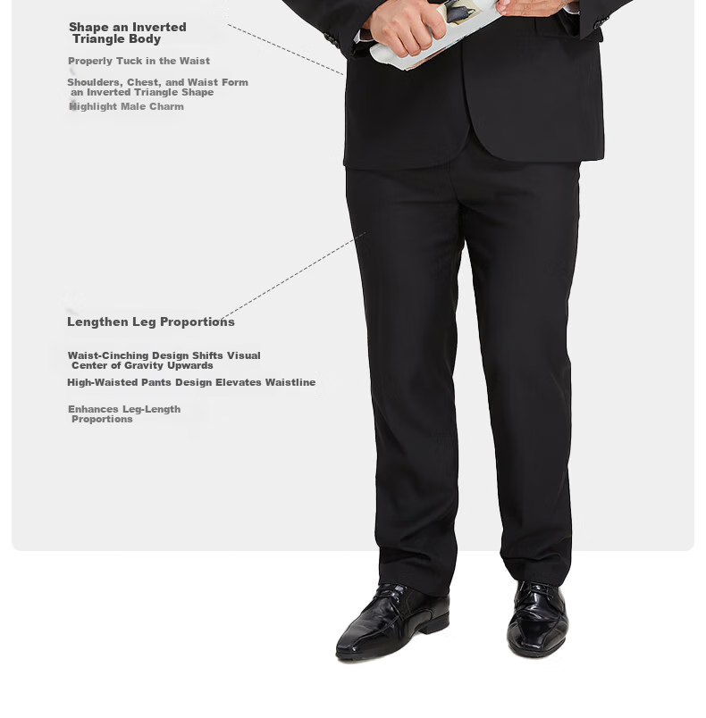 Dibinze Plus Size Suit Set for Men, Loose-Fitting Large Size Formal Wear Jacket for Overweight Grooms And Groomsmen Wedding Attire 12