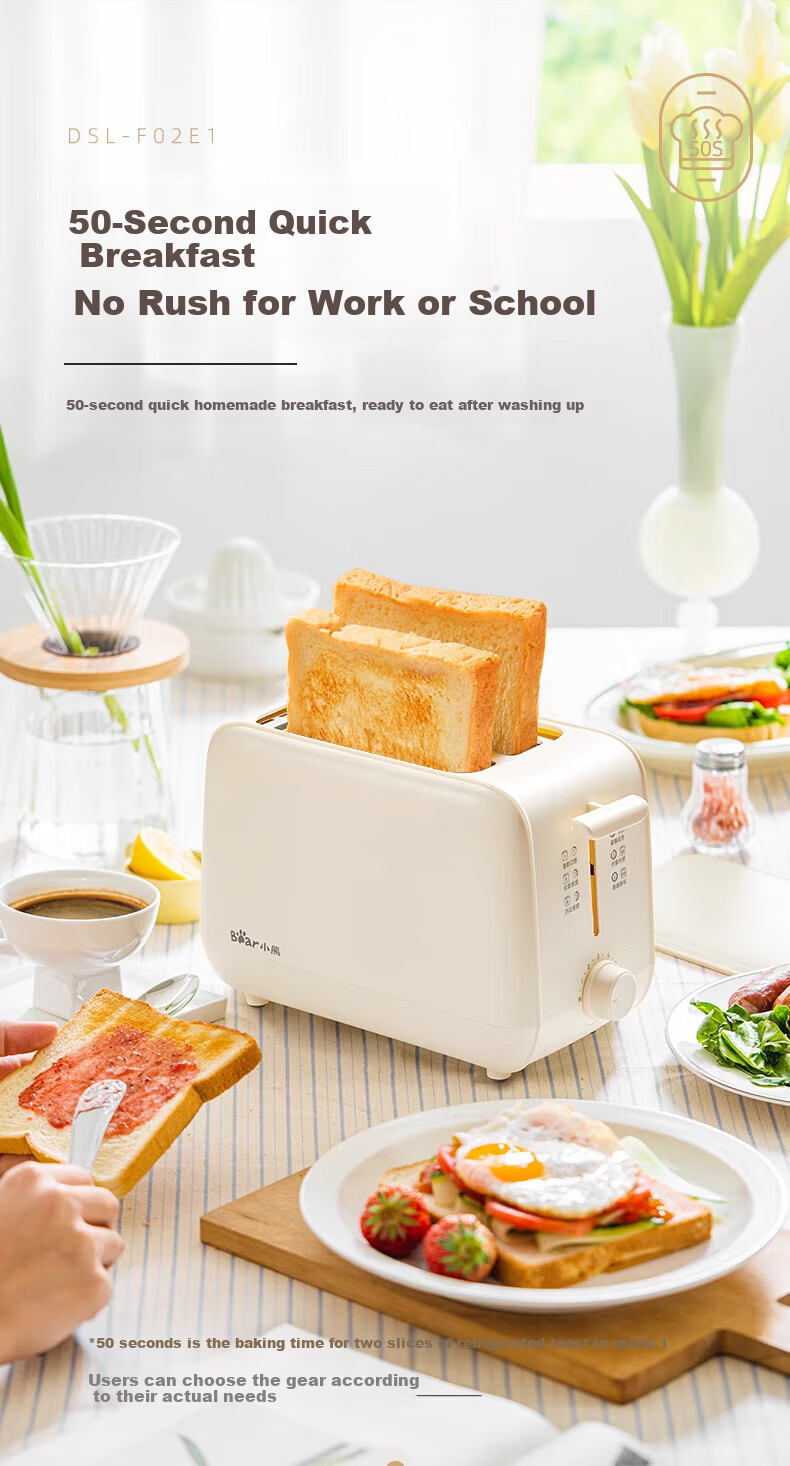 Bear Bread Toaster, Multi-Function Grill, Household Bread Maker, Sandwich Toaster, Small Automatic Toast Machine DSL-F02E1 4