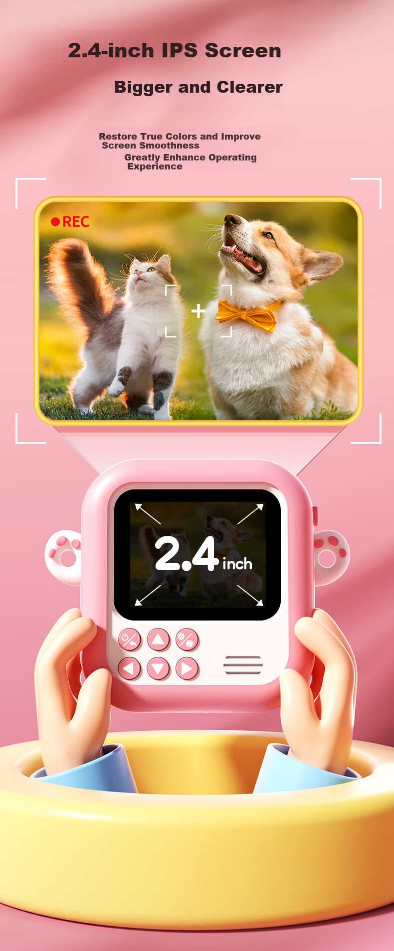EagleStone Instant Print Kids Camera for Ages 3-6, Color Photo Printing Digital Camera for Girls 7-14, Christmas Gift 6