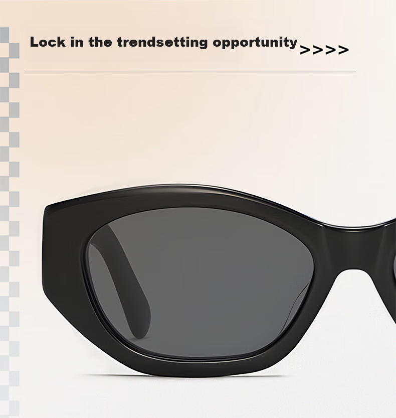 CAPONI Cat Eye Sunglasses for Women, Polarized Narrow Frame Sunglasses, Outdoor UV Protection, High-End Sun Protection Glasses, Face-Slimming Effect 7