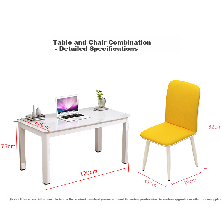 Fanshe Computer Desk, Minimalist Modern Design with Cable Grommet, Glass Desk for Study, Office, Home Use, Dual-Purpose Desk for Dining Room 19