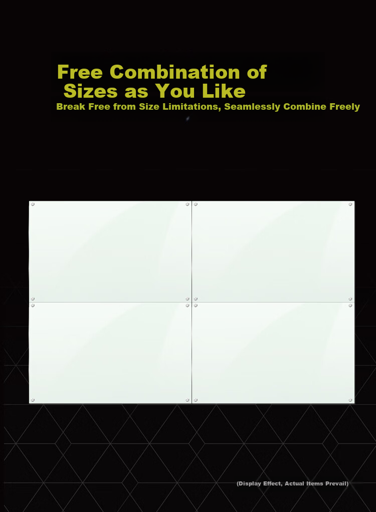 AUCS Tempered Glass Whiteboard Hanging Wall 120*90cm, Magnetic Large Blackboard for Classroom Teaching, Office Meeting And Training 8