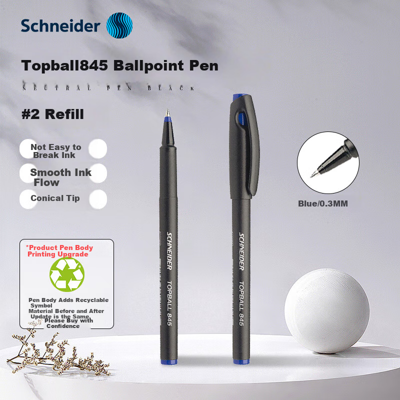 Гелевая ручка Schneider 845, синяя, 0.3 мм, 2 шт.