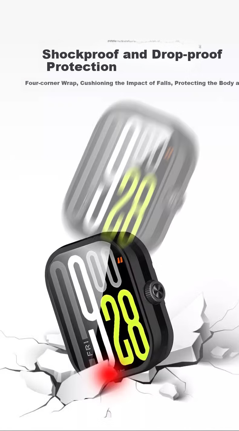 Iboann Compatible Protective Case for Redmi Watch5, Silicone TPU Cover for Redmi Watch4, Full Coverage Hollow Design, REDMI Watch5e SIM Version, Shockproof Liquid Silicone Accessory Case 4