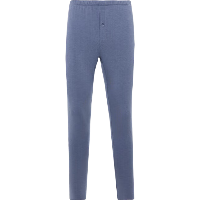 AIMER MEN Milk Leather Men's Long Thermal Pants Single Layer Thickened Extra Warm NS73K431 Gray Blue 180