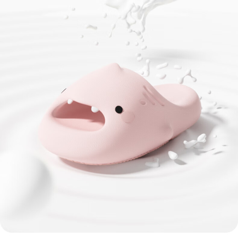 Chikoku New Cute Shark Slippers for Women, Summer Home Wear, Adorable Thick-Soled Non-Slip Couple's Shark Sandals for Men Summer 14
