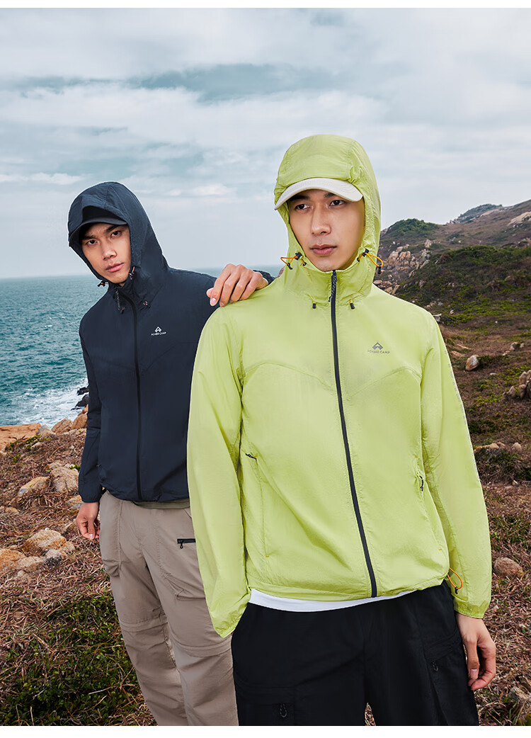 Pioneer Camp Dragonfly Sun Protection Jacket for Men, Summer Outdoor Lightweight Breathable Fishing Sun Protection Clothing, Water-Repellent Outerwear, Dark Gray, Size M 4