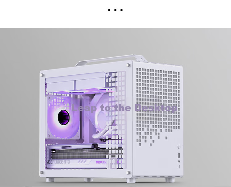 JONSBO Z20 White MATX Case (Approximately 20L, Detachable Handle, 240mm Radiator Support, 163mm Air Cooling, ATX Power Supply, Long Graphics Card, Type-C) 4