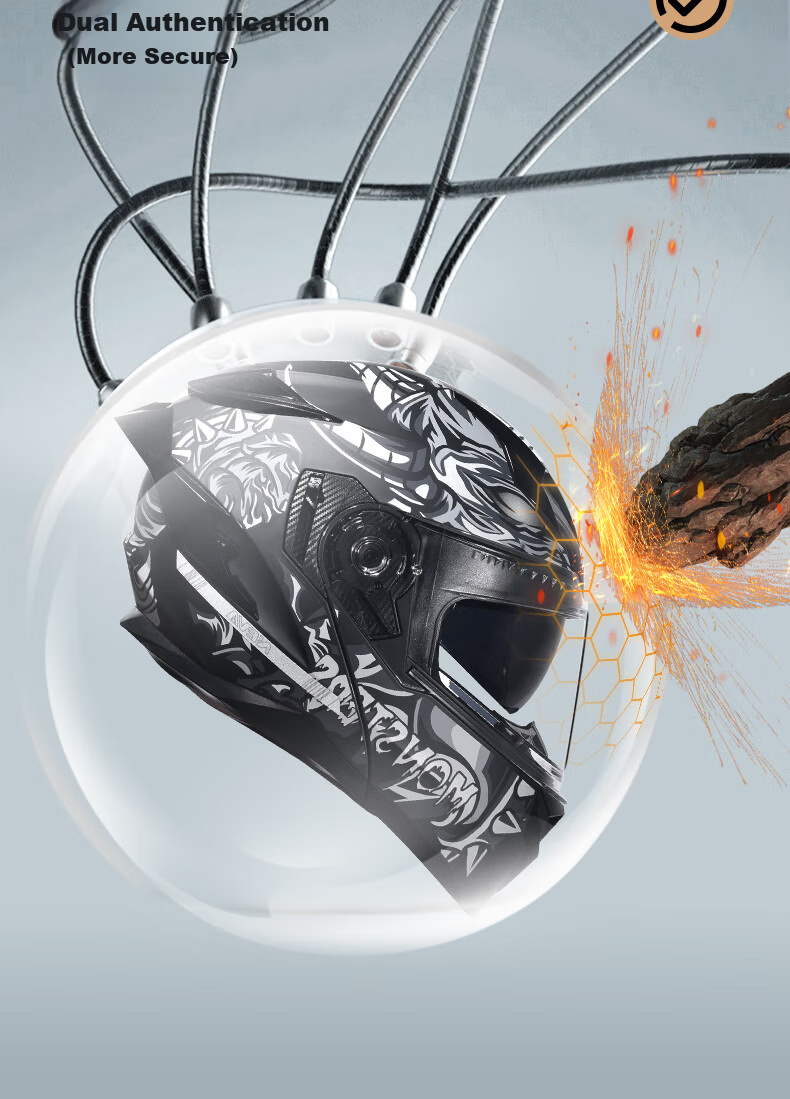 NEVA DOT Certified A1 Class Motorcycle Helmet Flip-up Winter Warm Anti-fog Dual Lens Safety Helmet 7