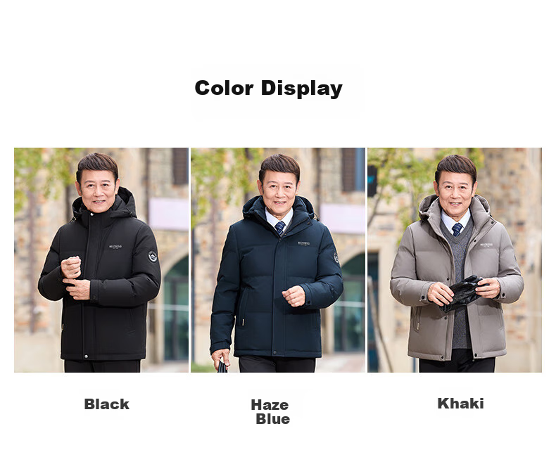 Yalu Dad's down Jacket for Men, Short Style, New Winter 2026 Model, Thickened Warm Business Middle-Aged And Elderly Winter Coat 8