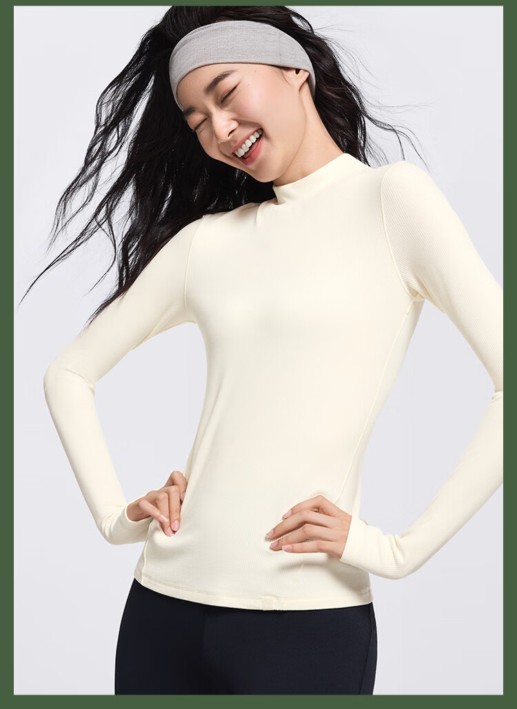 Beneunder Semi-Turtleneck Base Layer Top for Women, Slim Fit, Autumn Inner Wear, Long Sleeve, Stretchy, Soft Skin, SF026 13