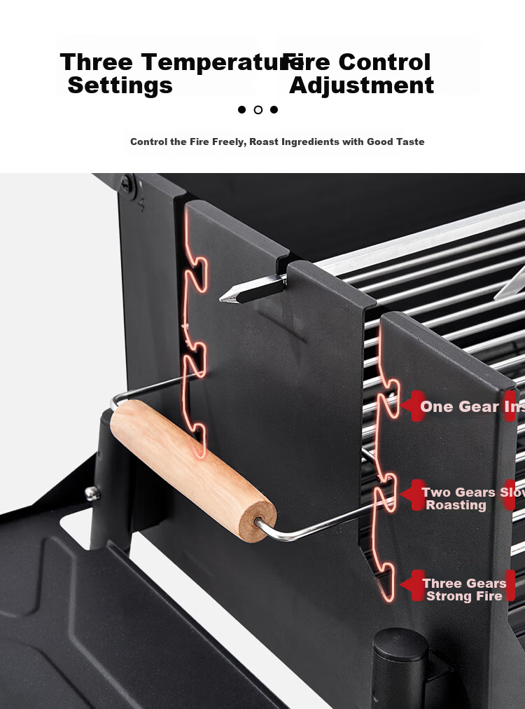 Suncojia Barbecue Grill, Portable Foldable Charcoal Grill for Lamb Legs And Chicken, Charcoal Barbecue Stove 4