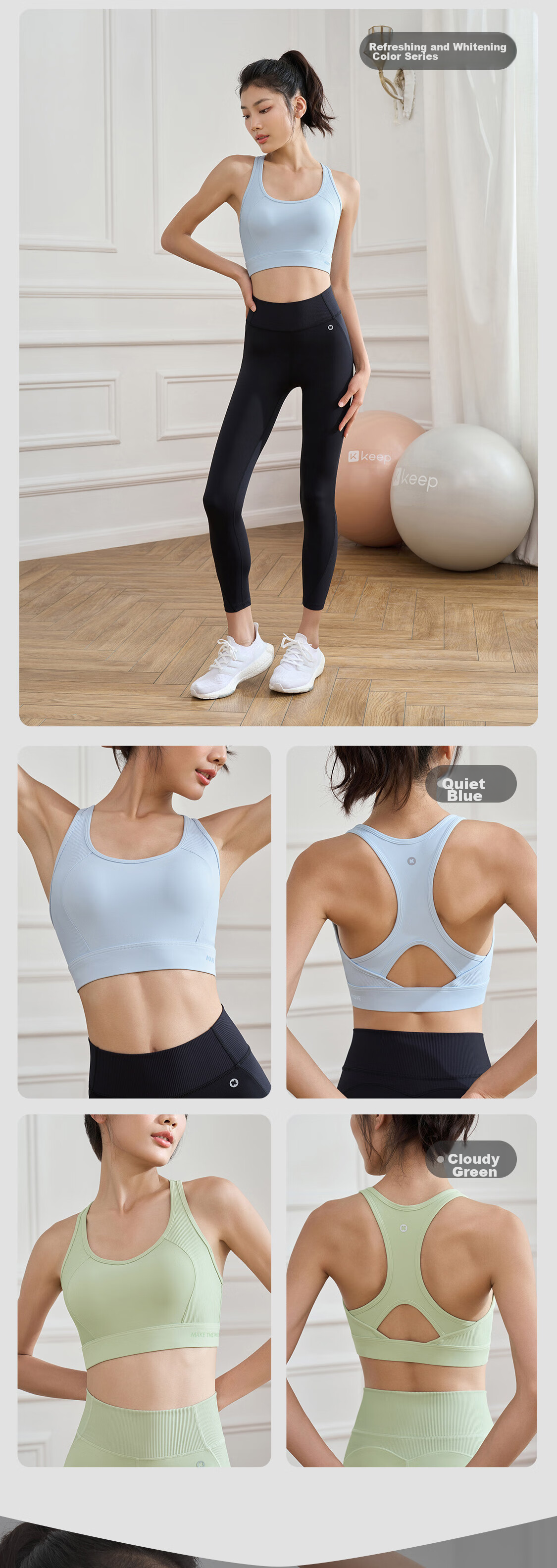 Keep High-Intensity Sports Bra, Anti-Sagging, Side Support, Training, Running, Summer Wear, Shock-Absorbing, Milkshake Purple, S 11