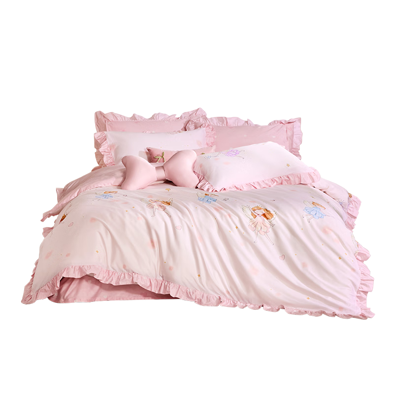 Luolaikids Pure Cotton High Thread Count Duvet Cover for Girls, Class A Single Person 100% Cotton Quilt Cover Bedding 150*215cm