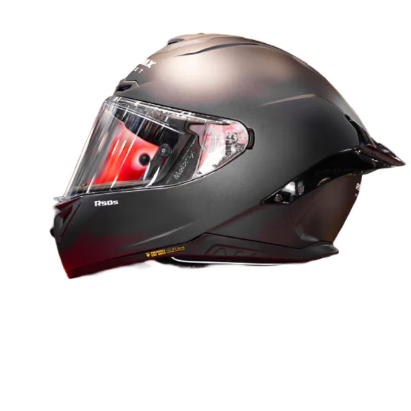 MOTORAX R50S Motorcycle Helmet Unisex All-Season Breathable 3C Certified Riding Full-Face Helmet with Large Rear Wing Graphite Black XL