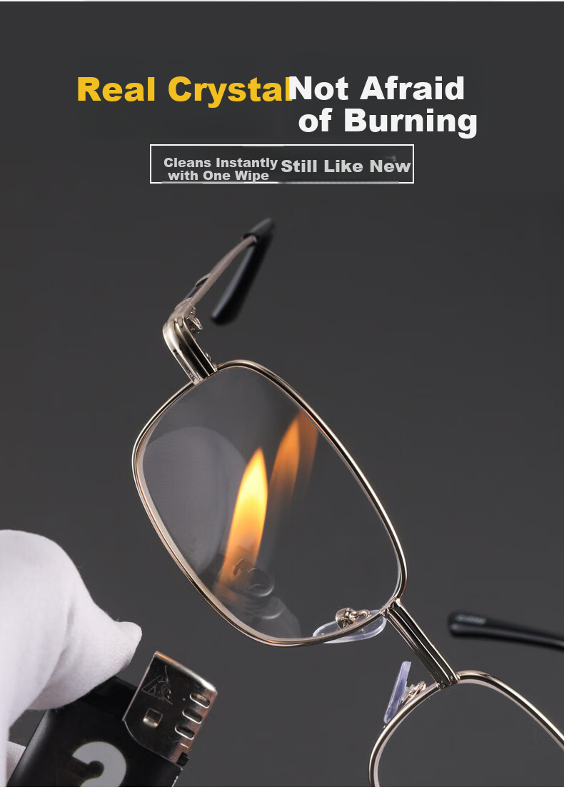 GOGOSOON High-Quality Natural Crystal Lens Reading Glasses with Smart Zoom Function for Elderly Men And Women, High-Definition Anti-Scratch Wear-Resistant Glasses 2