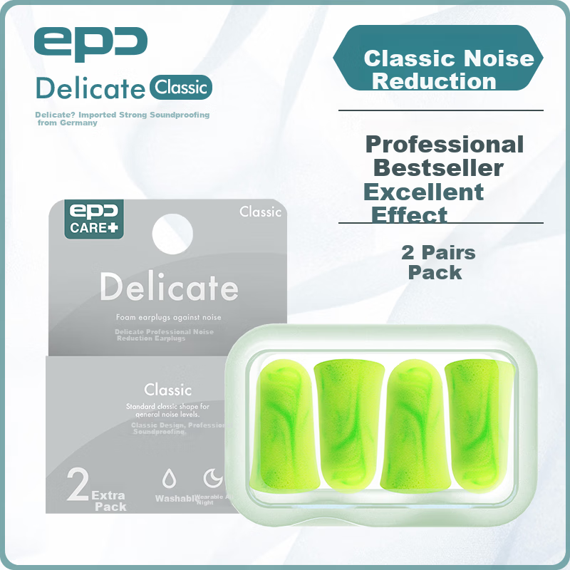 Noise-Cancelling Earplugs for Sleeping, Industrial Factory Workshop Use, Specialized Noise Reduction, Enter Micro 2 Pairs