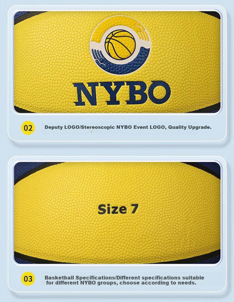 ProSelect Official Training And Competition PU Basketball for NYBO League, Moisture-Absorbing And Wear-Resistant, Indoor/outdoor Youth Size 5 Basketball 12