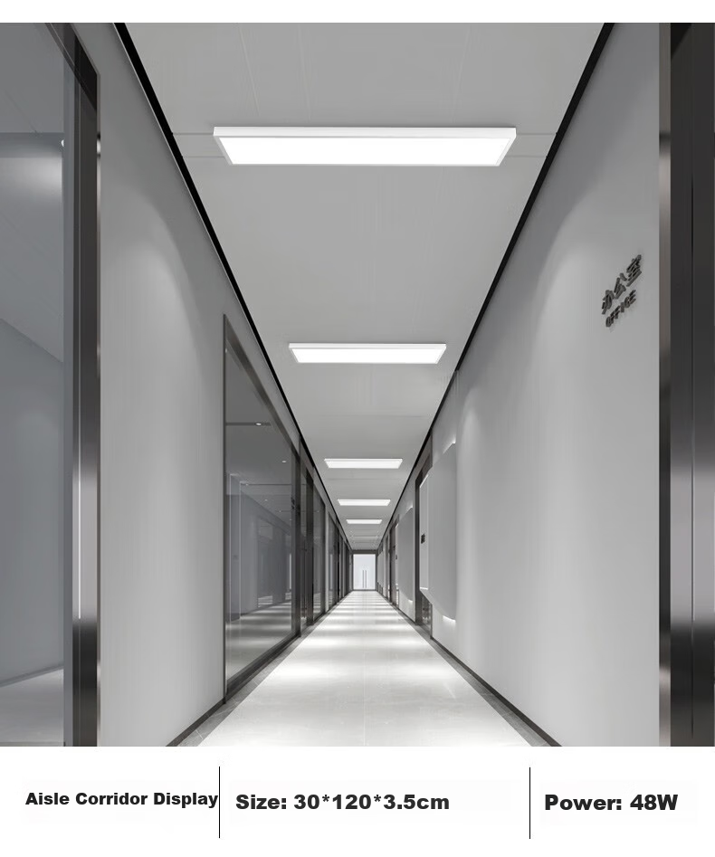Dengling Surface-Mounted Panel Light, Full Spectrum Eye Protection, 300x1200 Ceiling LED Panel Light, Rectangular Fixture for Office Use 11